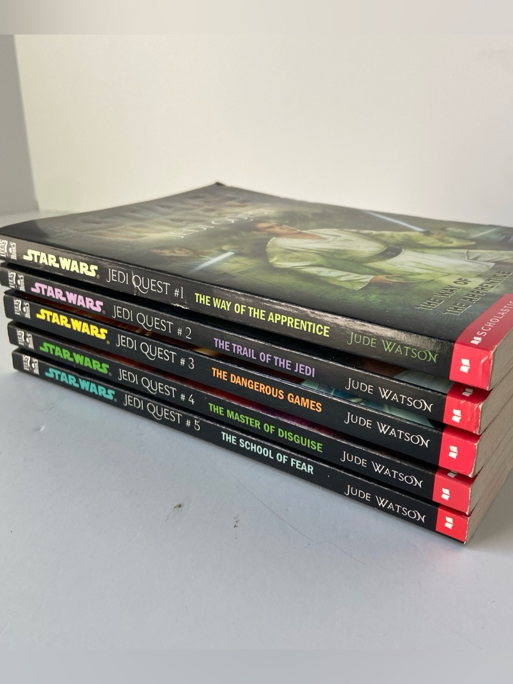 Star Wars Jedi Quest Books #1-5 Lot By Jude Watson Scholastic Books 2002 EUC